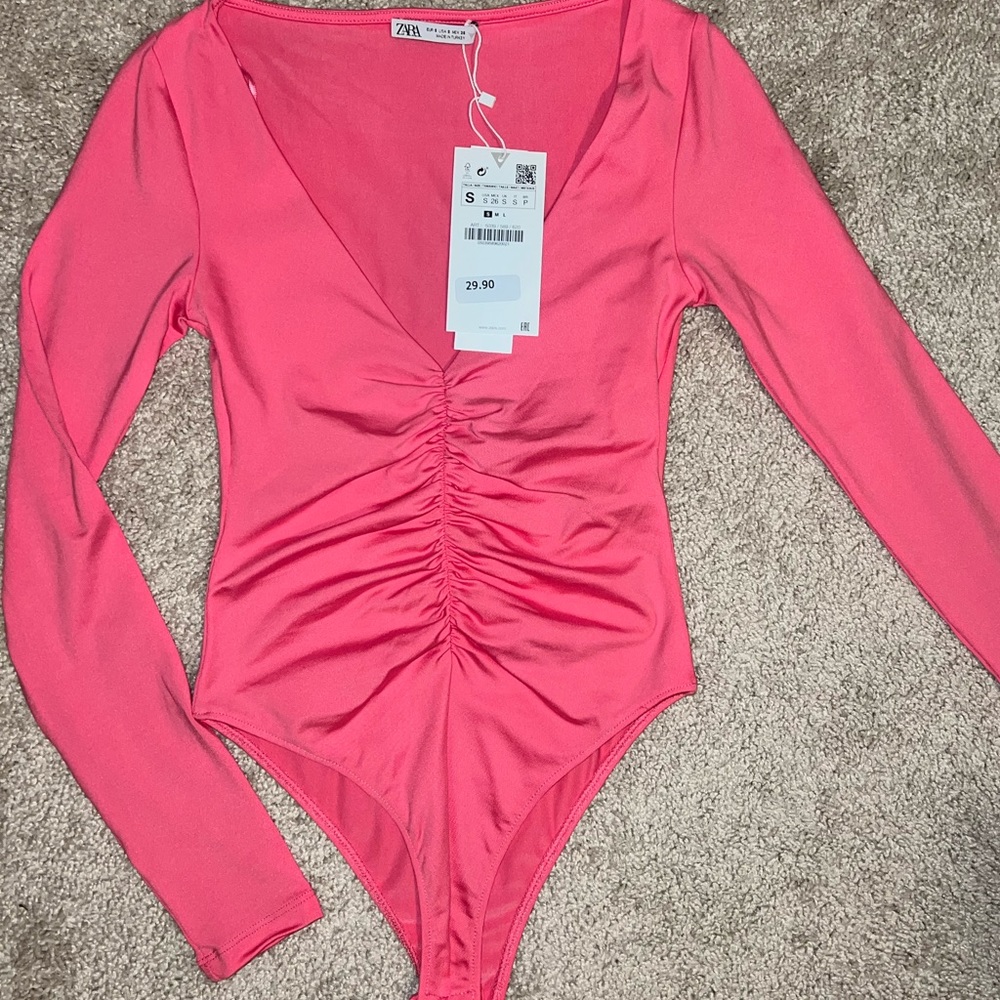 Zara satin bodysuit